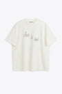 T-shirt in cotone panna con stampa fronte/retro - Box T-shirt 