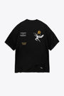 T-shirt nera in cotone con stampa grafica - Icarus T-Shirt 