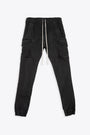 Pantalone cargo slim fit in denim nero cerato - Maston Cut 