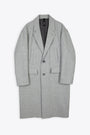 Cappotto monopetto grigio chiaro in lana - Noci 