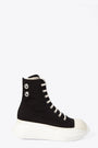 Black cotton lace-up high sneaker with chunky sole - Abstract Hi Sneaks 