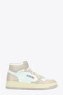 White and powder pink leather mid sneaker - Medalist Mid 