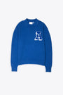 Pullover in cotone blu elettrico con logo al petto - Team Polo Sweater 