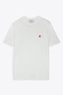 T-shirt in cotone panna con logo al petto - Chest logo tee oversize 