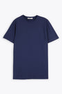 T-shirt regolare in cotone blu 