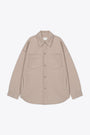 Beige silk and wool blend overshirt - Martin 