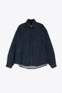 Camicia oversize in denim blu scuro con maniche lunghe - Chicago Shirt 
