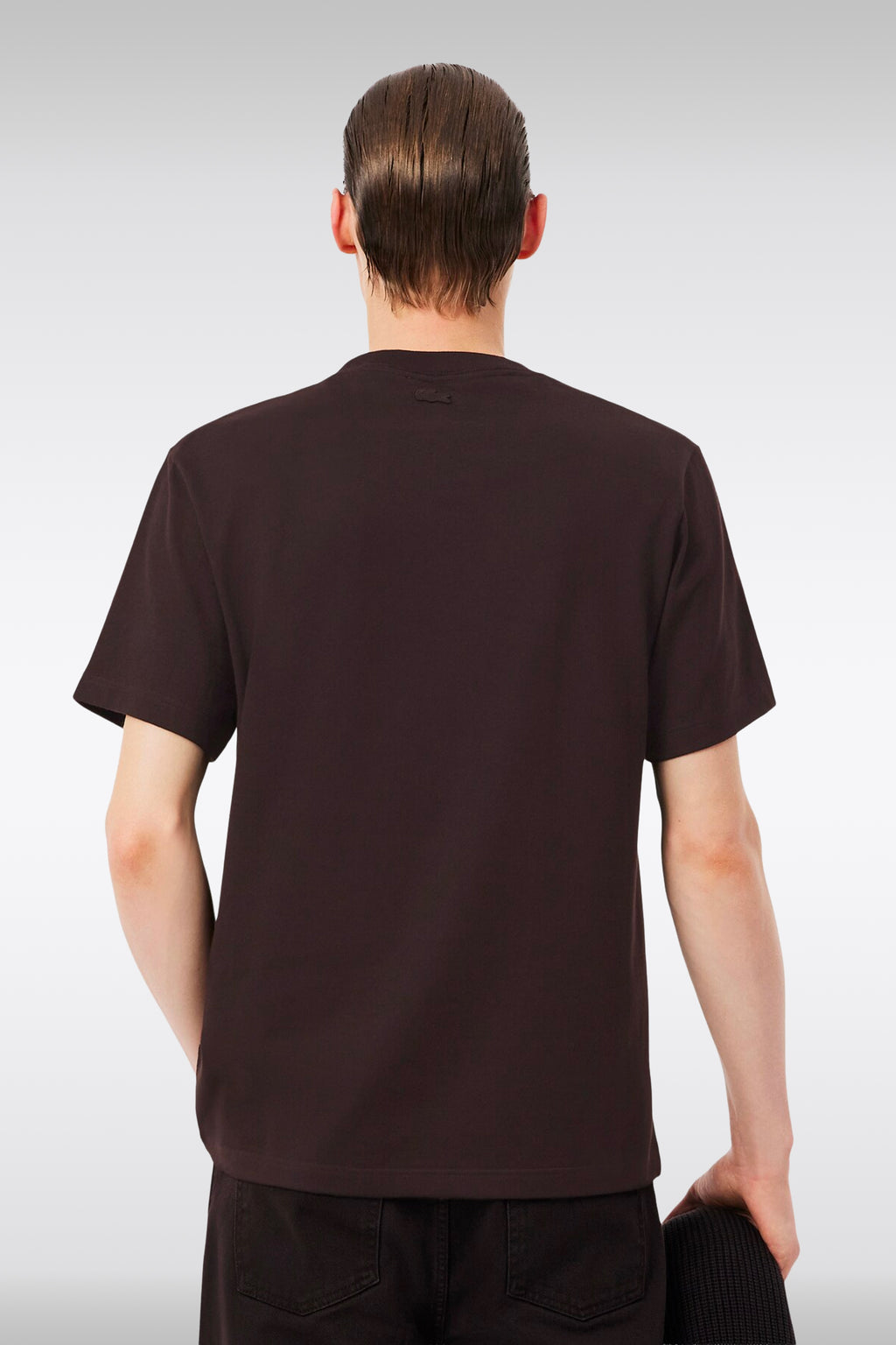 alt-image__Brown-cotton-t-shirt-with-chest-logo-patch