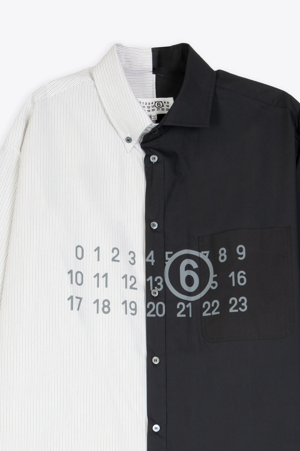 alt-image__Camicia-asimmetrica-in-cotone-a-pannelli-nera-e-a-righe