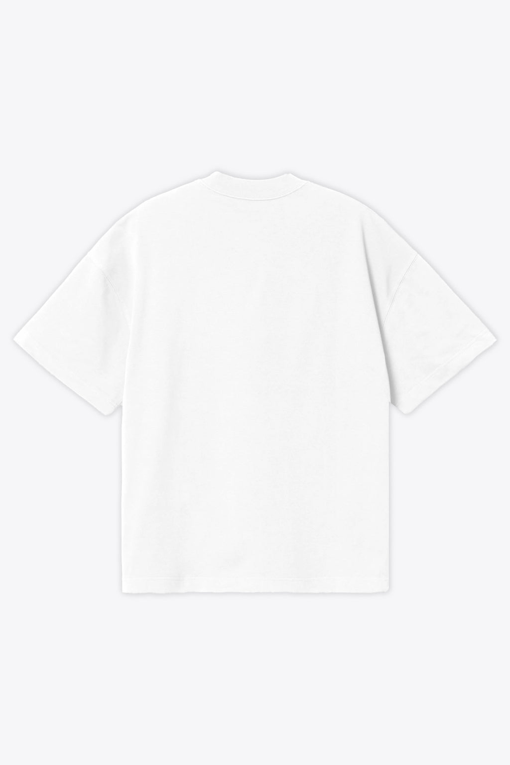 alt-image__T-shirt-boxy-fit-bianca-in-cotone-con-logo-ricamato-al-fondo---S/S-Chapter-Script-T-shirt