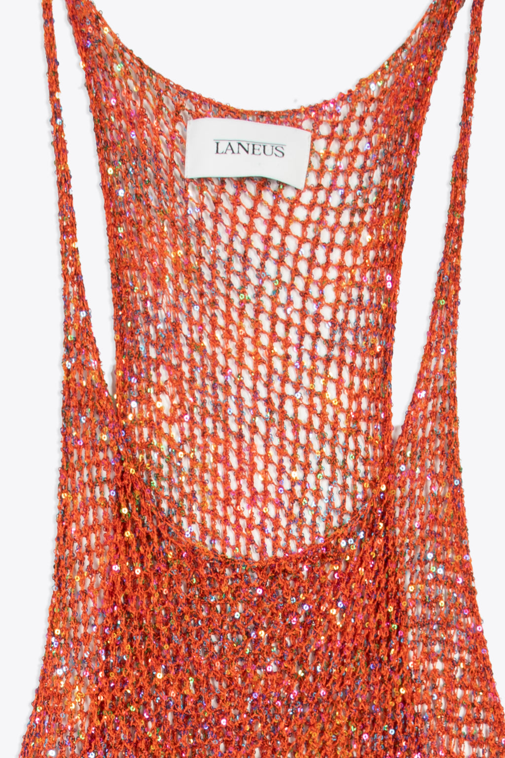 alt-image__Orange-net-knitted-short-dress-with-sequins