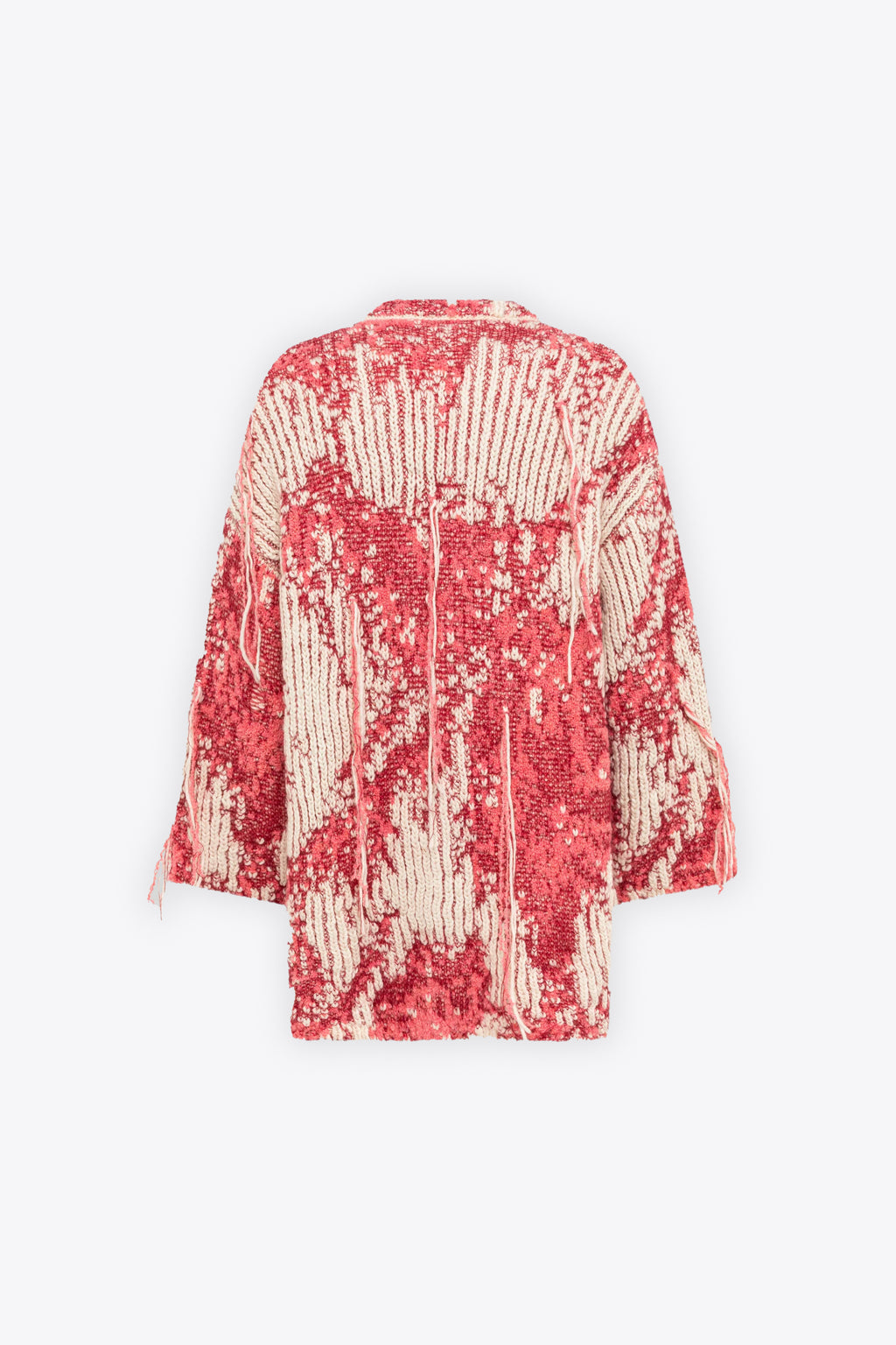 alt-image__Cardigan-oversized-rosa-e-panna-con-lavorazione-jacquard---Kitted-Cardigan-Over-Fit