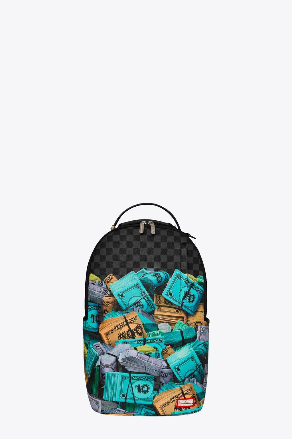 alt-image__Zaino-in-pvc-nero-a-scacchi-con-stampa-soldi-Monopoly---Monopoly-Money-Stacks-Backpack
