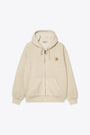 Felpa oversize in cotone color sabbia con cappuccio e zip - Hooded Vista Jacket 