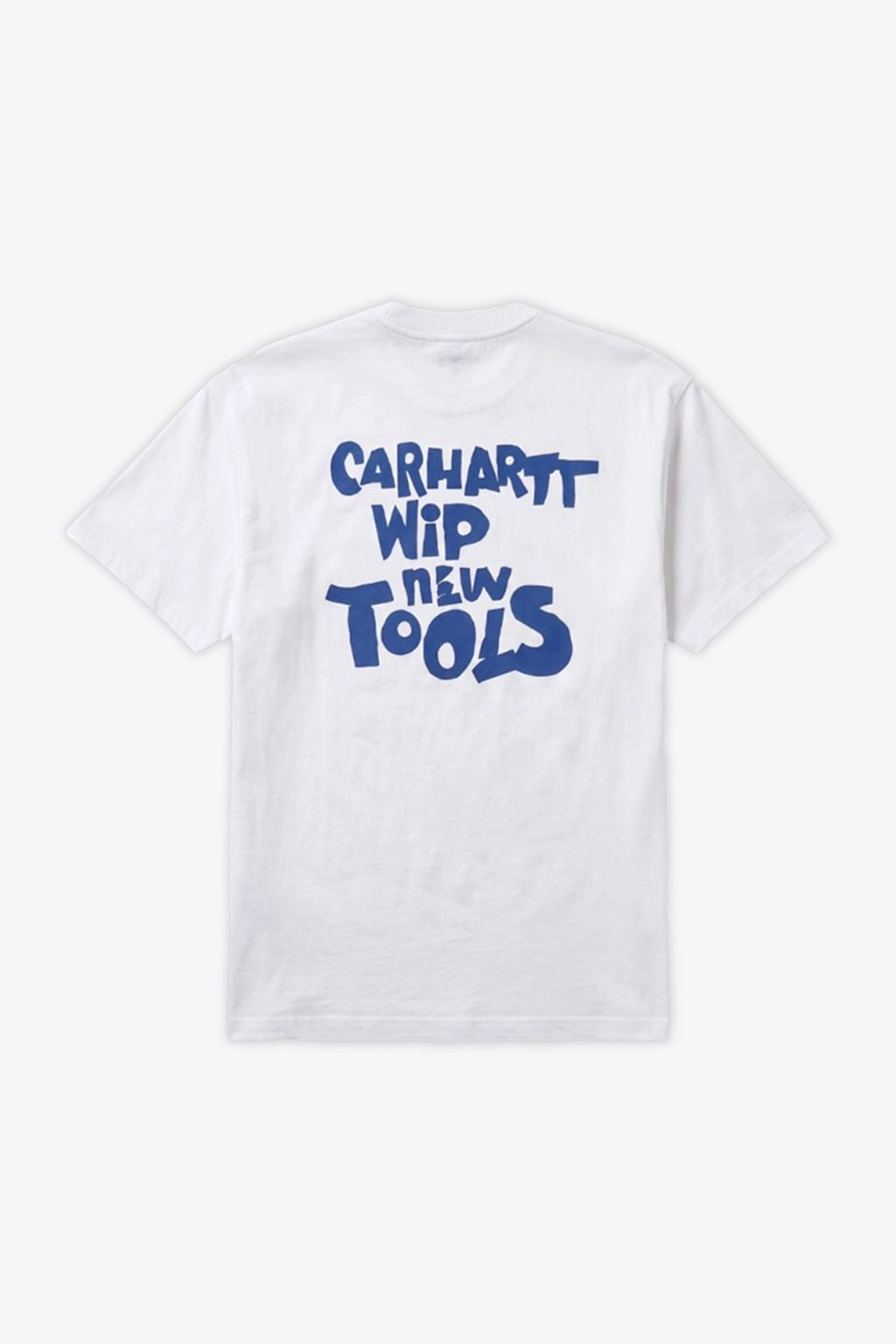 alt-image__White-cotton-t-shirt-with-bright-blue-logo-print---S/S-Cutout-T-Shirt