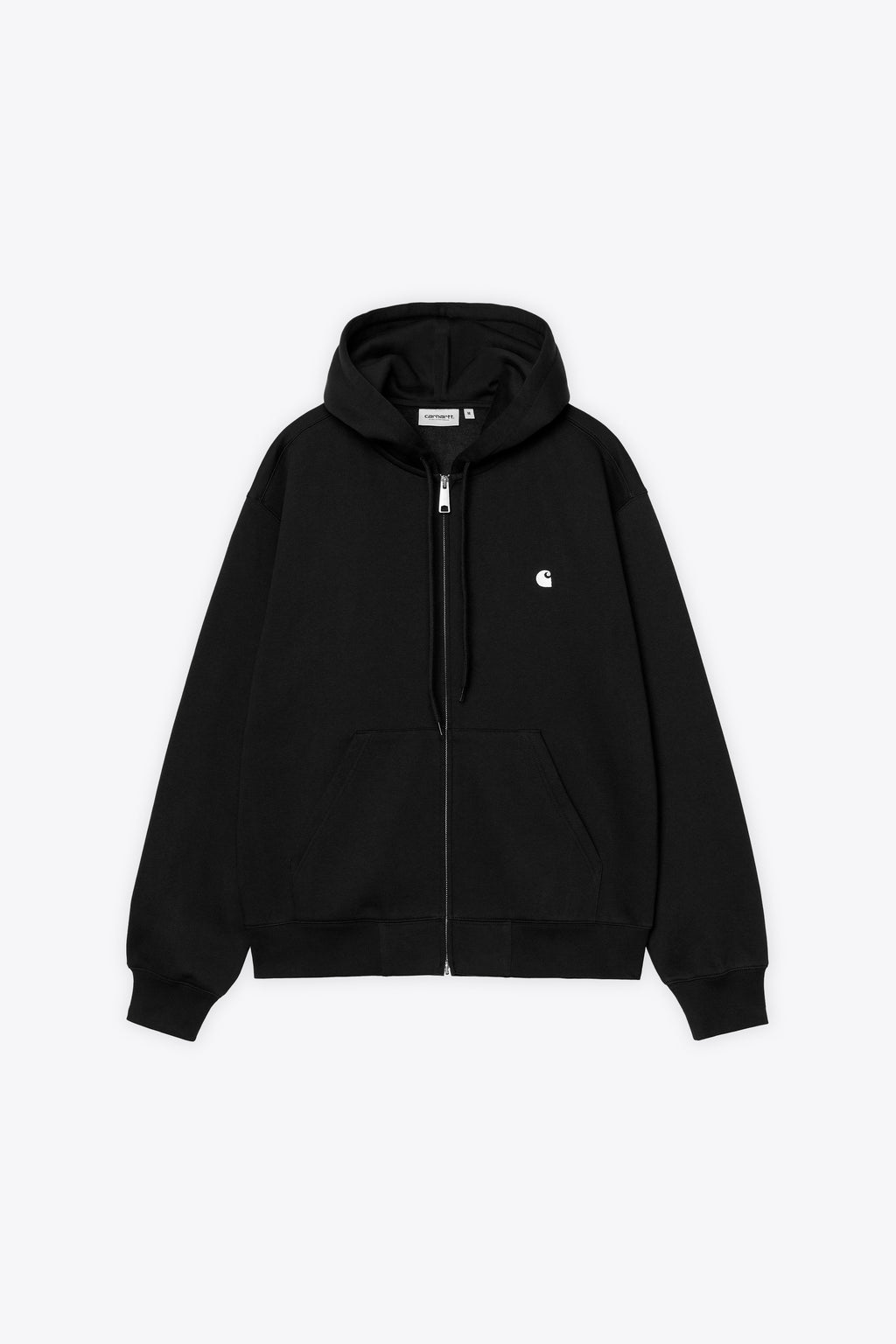 alt-image__Felpa-loose-fit-nera-in-cotone-con-zip-e-cappuccio---Hooded-Mack-Jacket