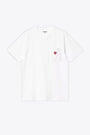 S/S POCKET HEART T-SHIRT COTTON SINGLE JERSEY-Bianco/rosso 
