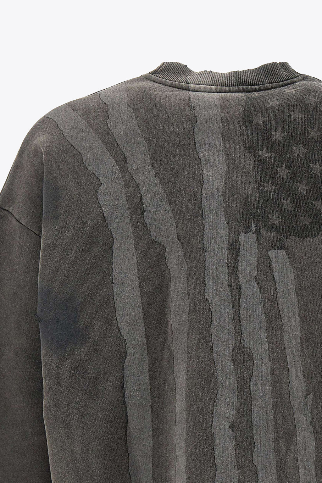 alt-image__Felpa-grigia-boxy-fit-con-fondo-a-taglio-vivo-e-stampa---Flag-Sweat