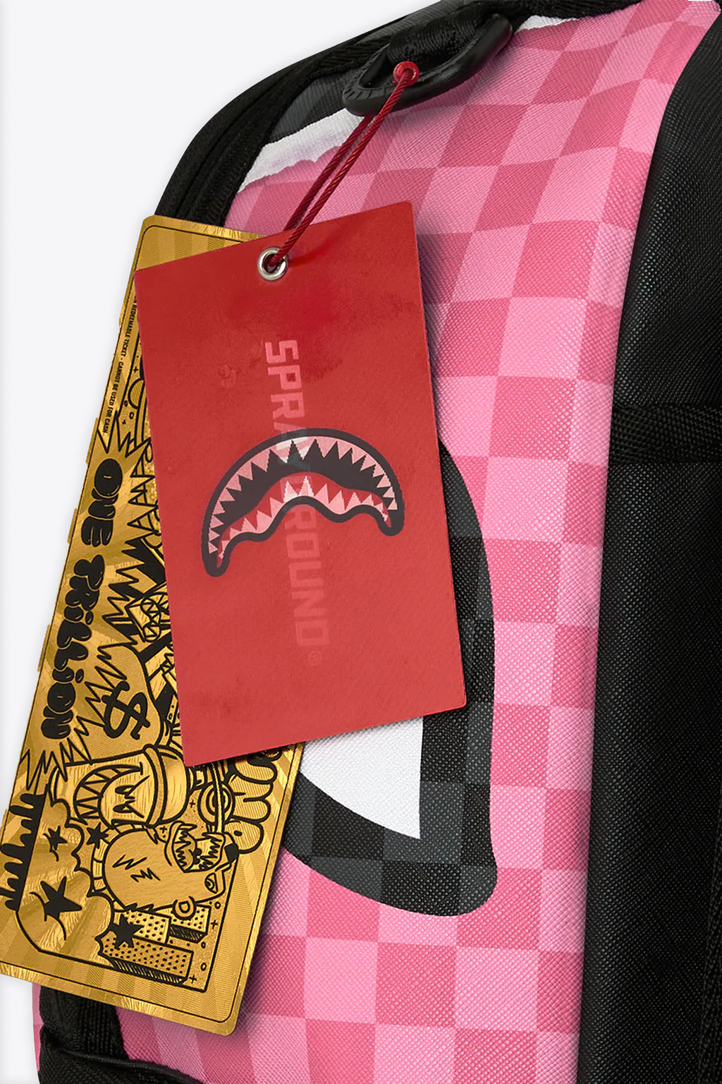 alt-image__Black-and-grey-check-pvc-backpack-with-Pink-Panther-print---Pink-Panther-On-The-Run-Backpack-
