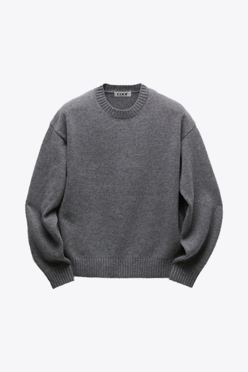 alt-image__Mid-grey-wool-boxy-fit-sweater---Wool-Cropped-Crewneck-Sweater