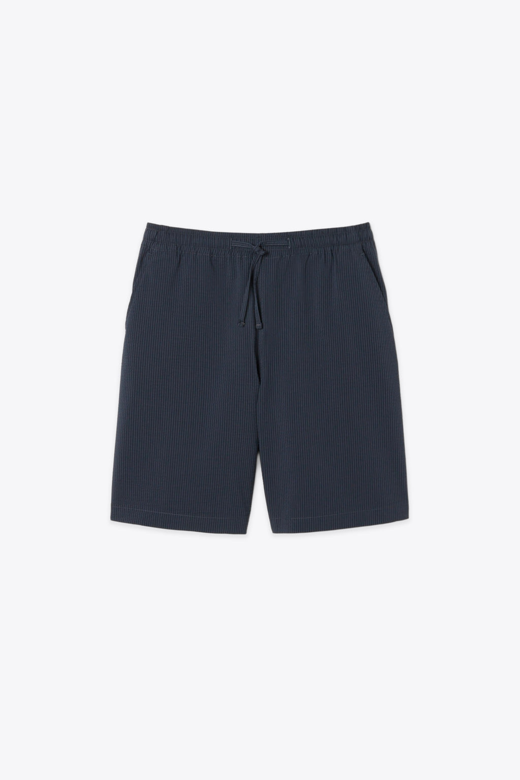 alt-image__Shorts-in-seersucker-a-righe-nero-e-grigo-con-coulisse