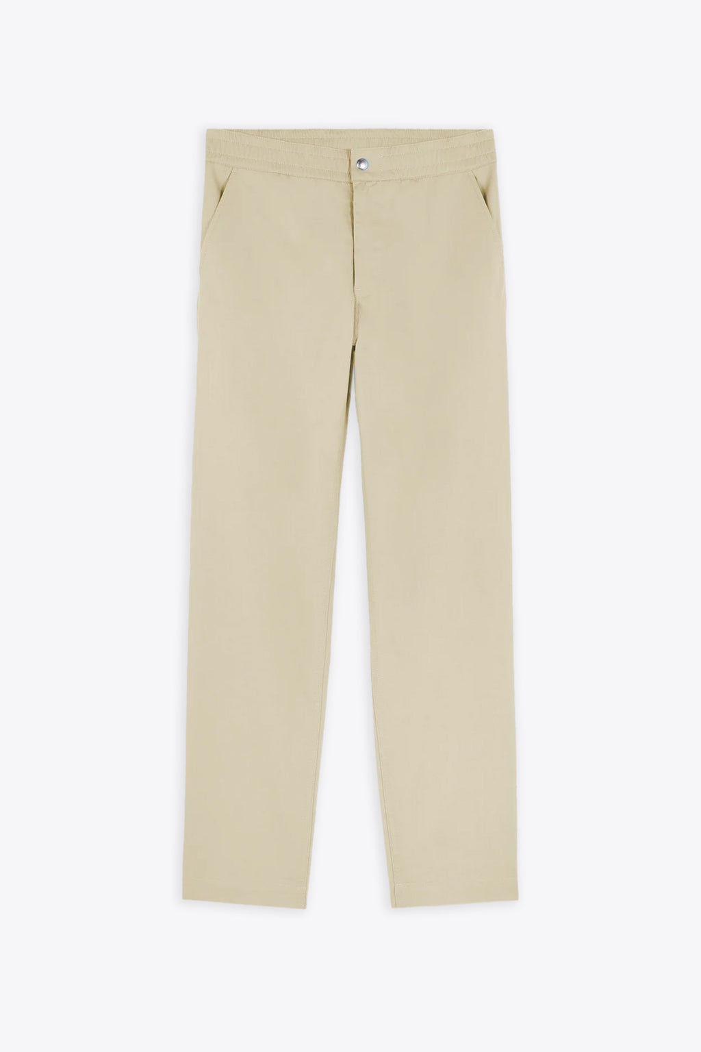alt-image__Pantalone-in-cotone-beige-chiaro-con-elastico-in-vita---Casual-Pants