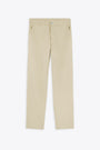 Pantalone in cotone beige chiaro con elastico in vita - Casual Pants 