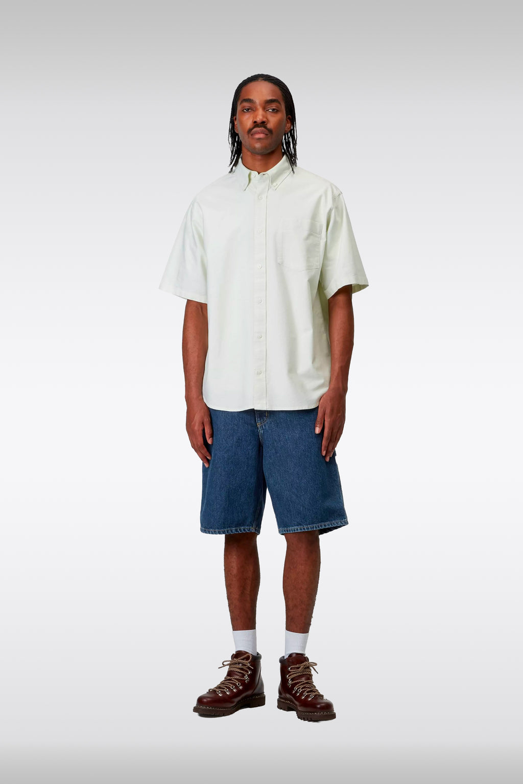 alt-image__Bermuda-workwear-in-denim-blu-medio---Single-Knee-Short