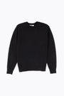 Pullover girocollo nero in lana 