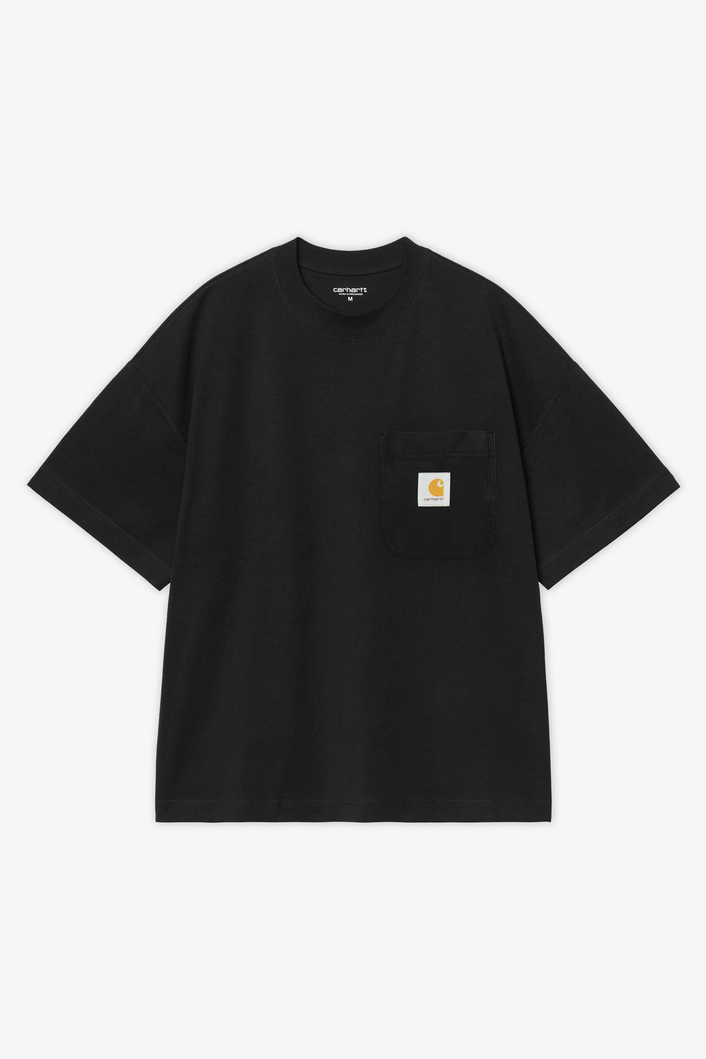 alt-image__T-shirt-boxy-fit-nera-in-cotone-con-tasca-al-petto---S/S-Work-Pocket-T-Shirt