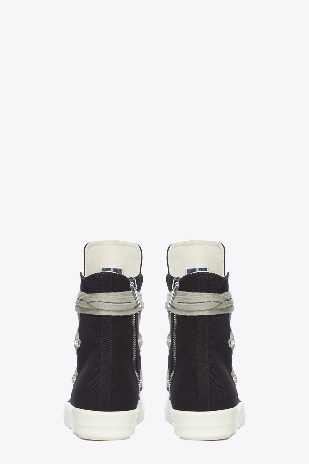alt-image__Sneaker-nera-alta-in-canvas-con-lacci-ad-incrocio---Megalace-Sneaks