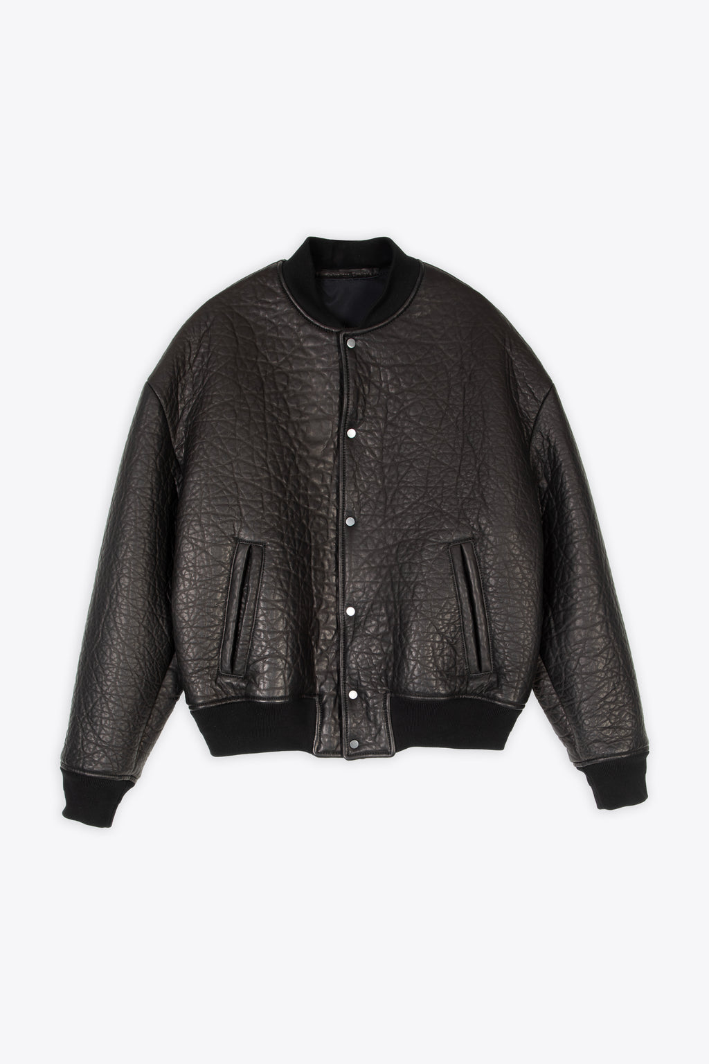 alt-image__Bomber-nero-relaxed-fit-in-pelle-stropicciata---Eglo-Bomber