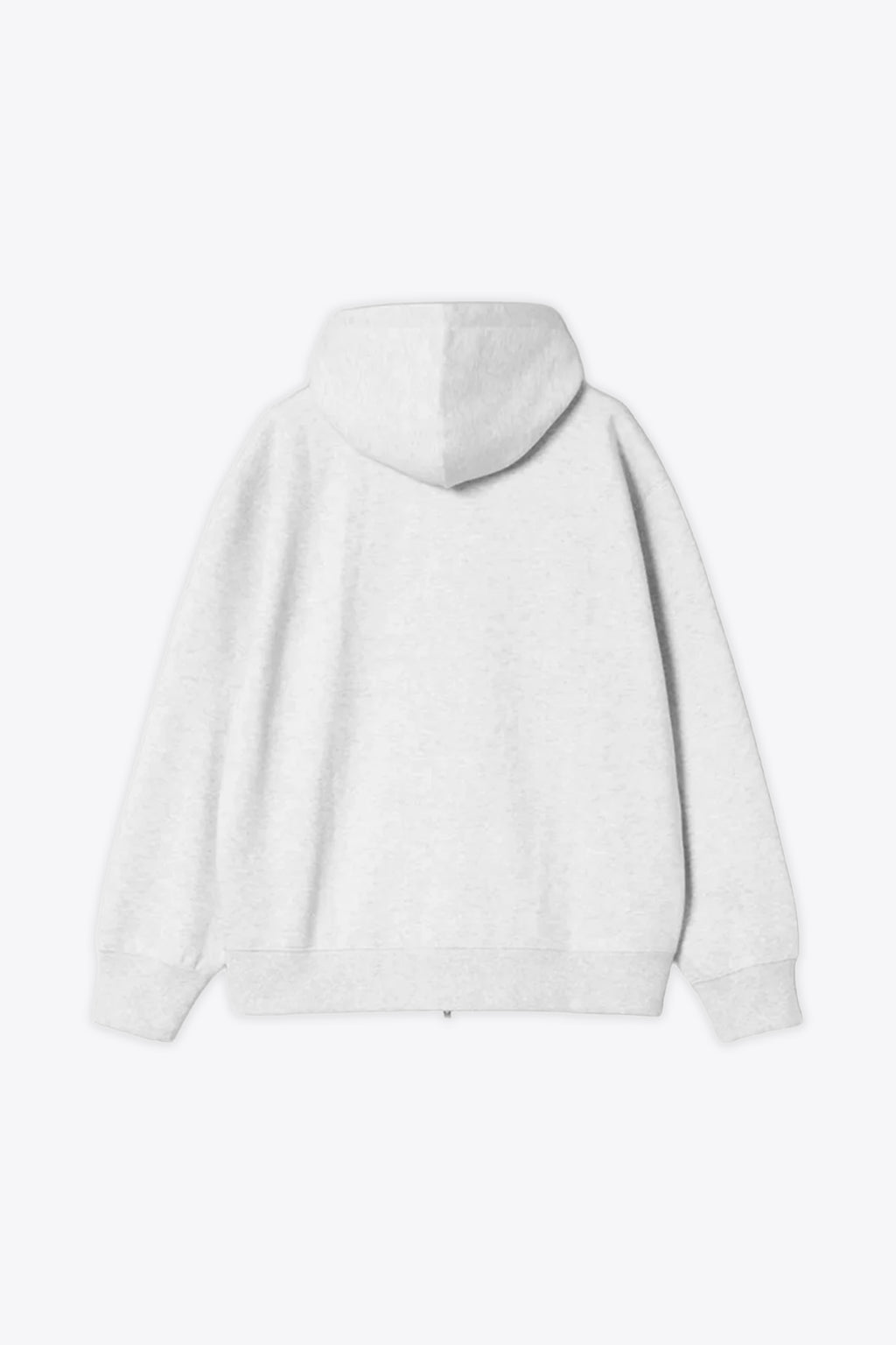 alt-image__Felpa-in-cotone-grigio-melange-chiaro-con-zip-e-cappuccio---Hooded-Dual-Sweat-Jacket