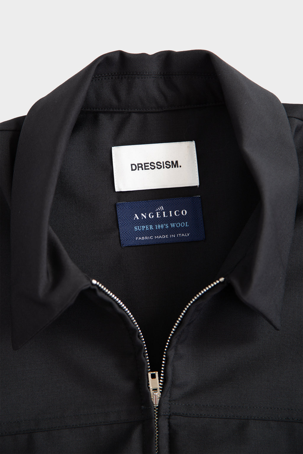 alt-image__Camicia-nera-in-frescolana-con-zip