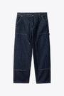 NASH DOUBLE KNEE PANT 100%COTTON SMITH DENIM-Denim blu 