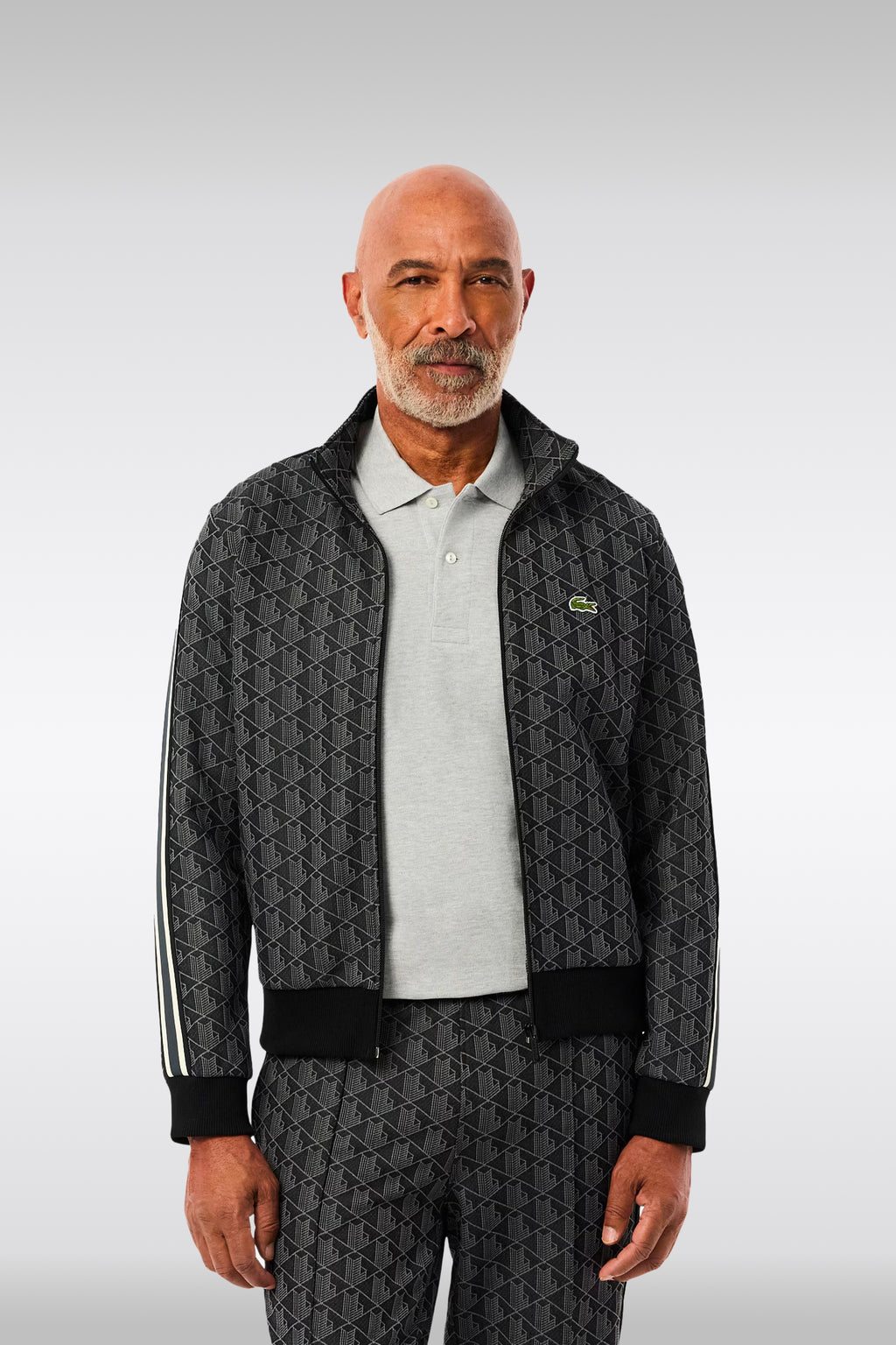 alt-image__Felpa-nera-e-grigia-con-zip-e-motivo-jacquard-monogram