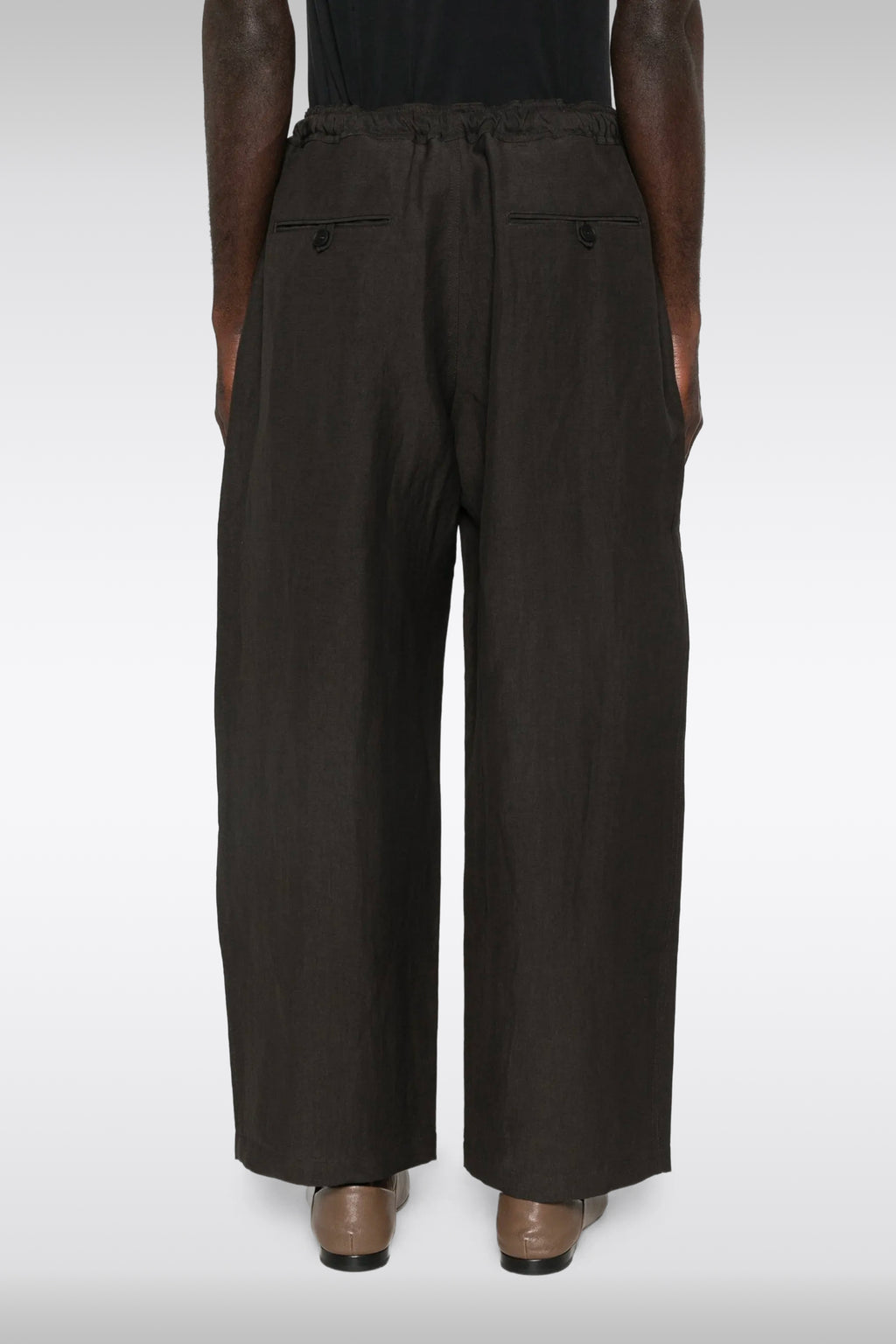 alt-image__Pantalone-in-misto-lino-marrone-loose-fit---Sonny