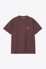 T-shirt in cotone bordeaux con logo al petto - S/S Vista T-Shirt 