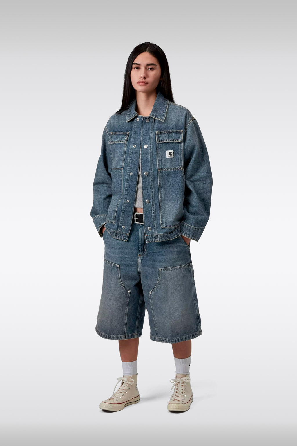 alt-image__Bermuda-baggy-in-denim-blu-sabbiato-con-ginocchia-rinforzate---W'-Nixon-Double-Knee-Short