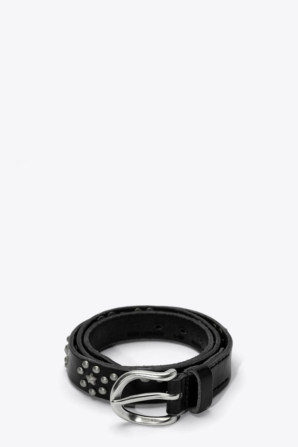 alt-image__Cintura-nera-in-pelle-con-borchie-in-metallo-argento---Star-Fall-Belt