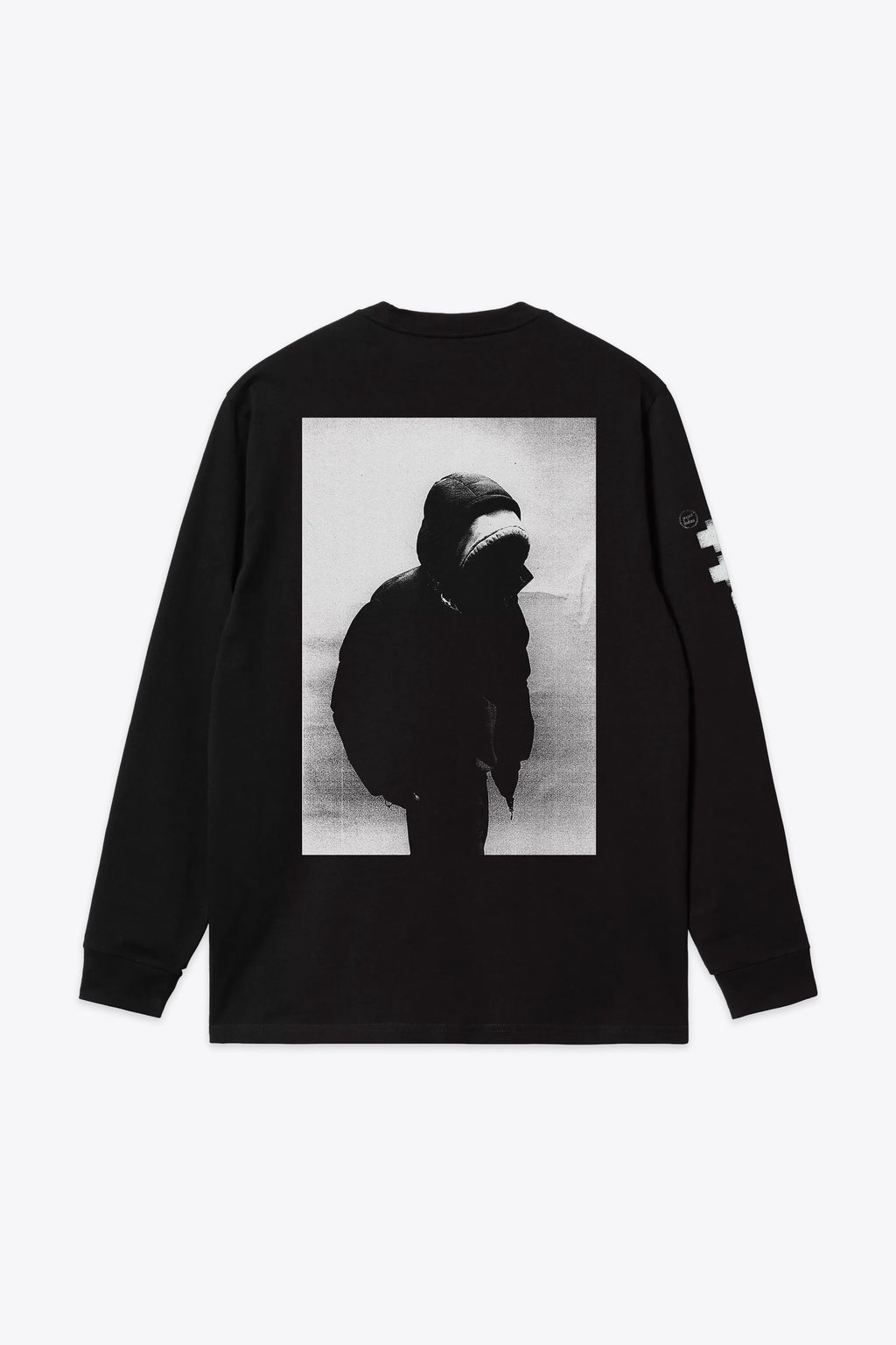 alt-image__T-shirt-nera-a-maniche-lunghe-con-stampa-fotografica-sul-retro---L/S-Archive-Script-T-Shirt