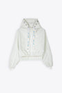 Off white nylon hooded windproof jacket - New Khris Crop Windbreaker 