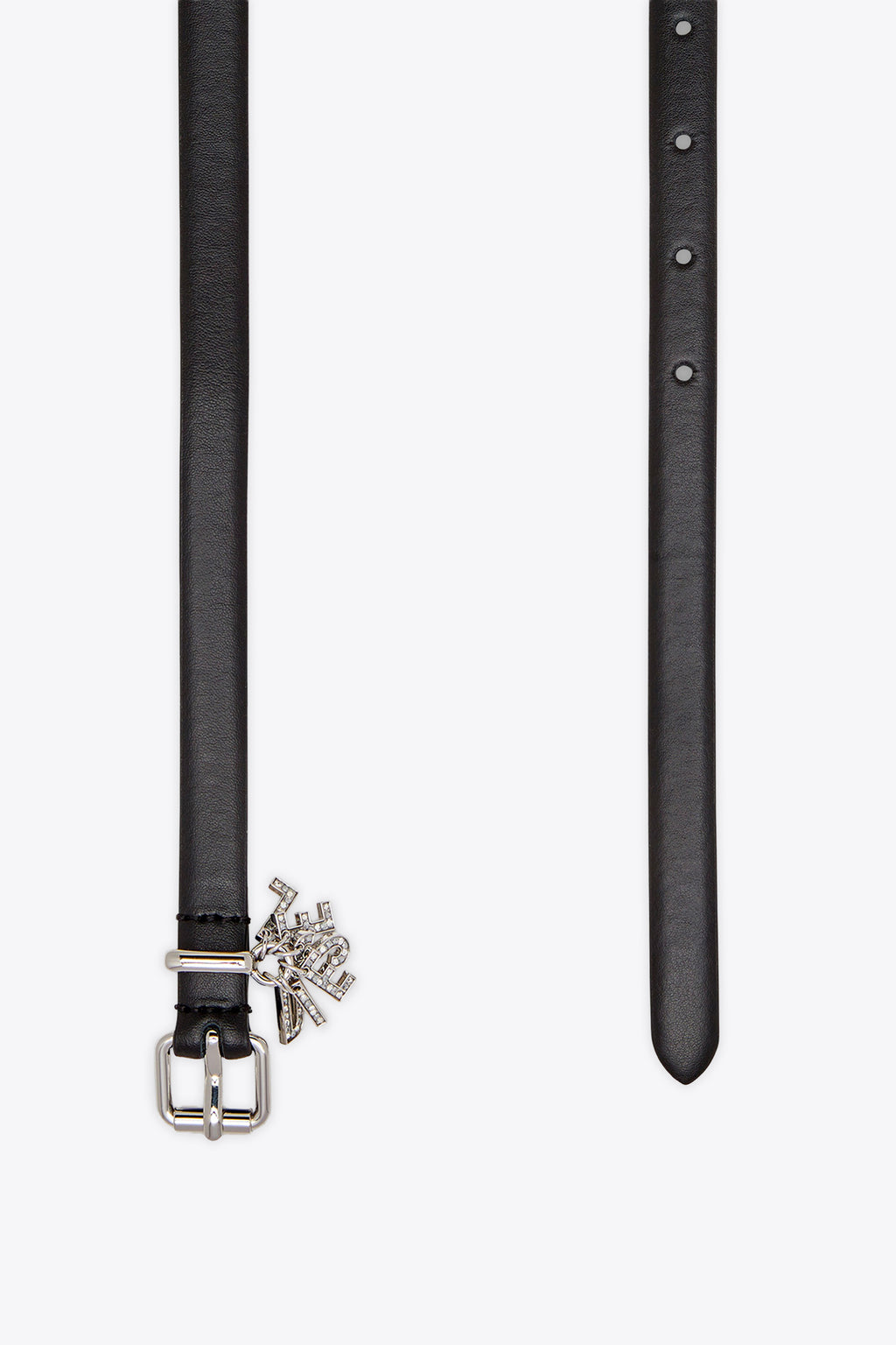 alt-image__Cintura-sottile-in-pelle-nera-con-charms-ricoperti-da-strass---B-Charm-Loop