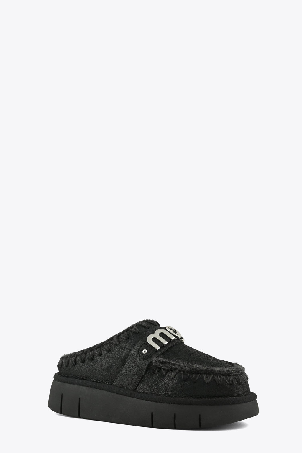 alt-image__Sabot-in-pelle-nero-con-logo-in-metallo---Bounce-Clog-Metal-Logo