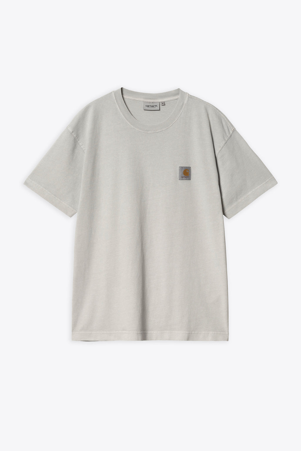 alt-image__Washed-light-grey-cotton-t-shirt-with-chest-logo---S/S-Nelson-T-Shirt