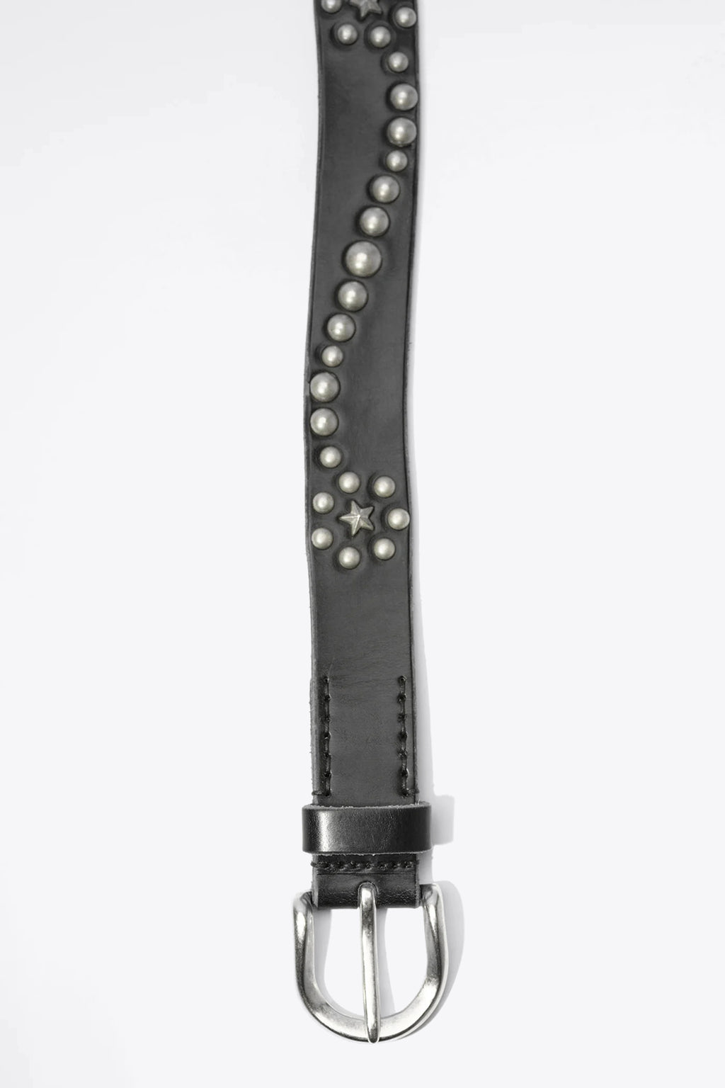 alt-image__Cintura-nera-in-pelle-con-borchie-in-metallo-argento---Star-Fall-Belt