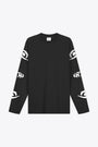T-shirt nera in cotone con maniche lunghe e stampa grafica - Eye Sleeve Longsleeve 
