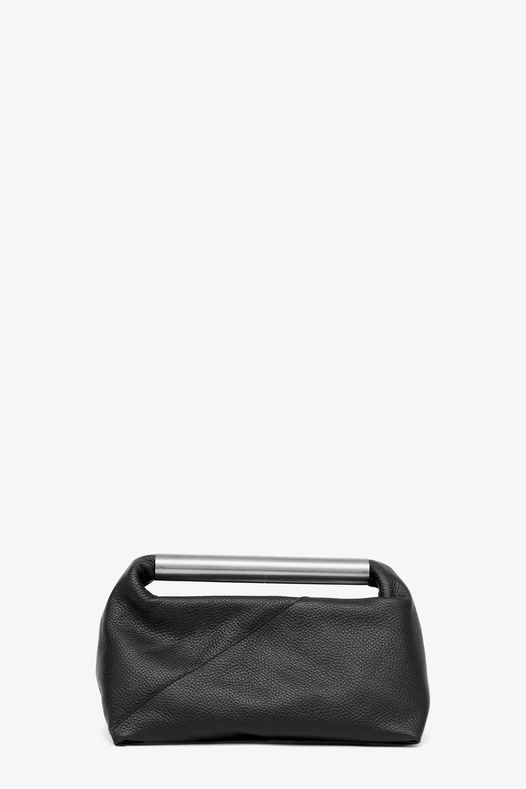 alt-image__Borsa-Japanese-rettangolare-in-pelle-nera-con-manico-in-metallo