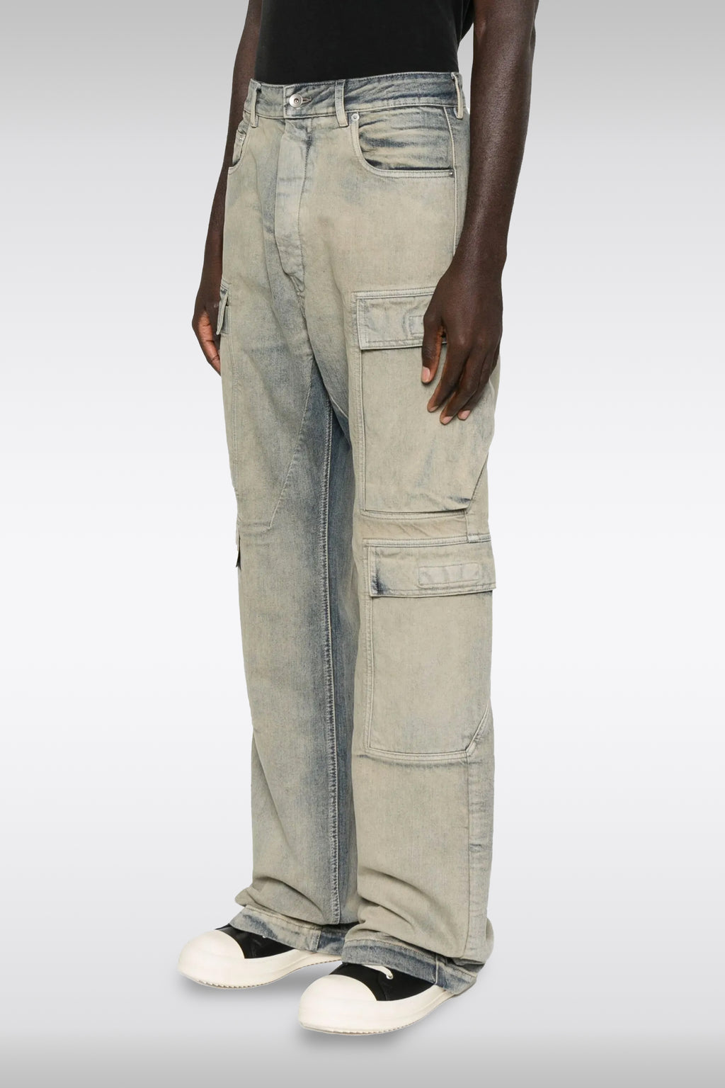 alt-image__Jeans-cargo-in-denim-sabbiato-loose-fit---Double-Cargo-Jeans
