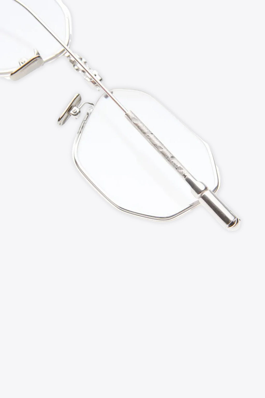 alt-image__Silver-toned-metal-hexagonal-glasses-with-transparent-lenses---H66